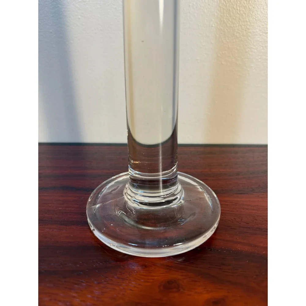 Vintage Clear Glass Hat Stand 15.5 Inch Tall Pedestal Millinery Display Holder